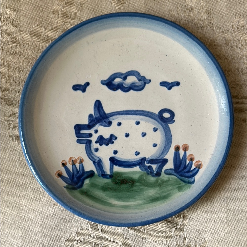 M. A. Hadley Pig for Sale 6.5” vintage ceramic plate
